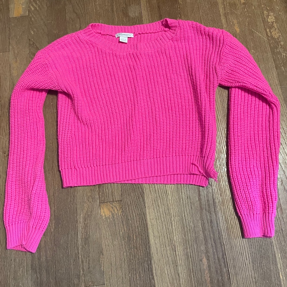 Pink Cropped Sweater